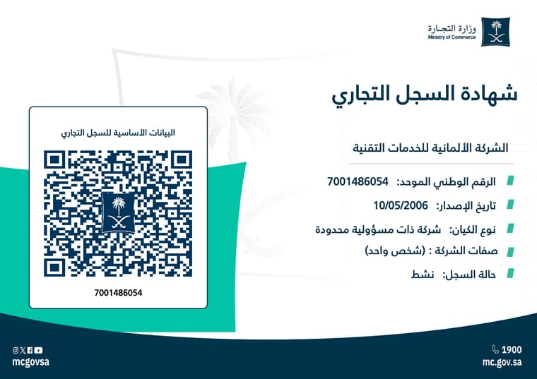 Commercial Registration (CR)